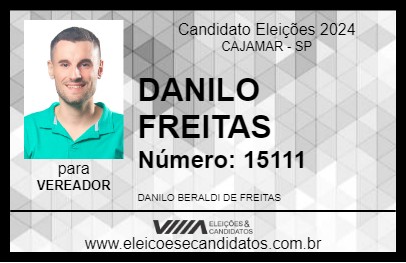 Candidato DANILO FREITAS 2024 - CAJAMAR - Eleições