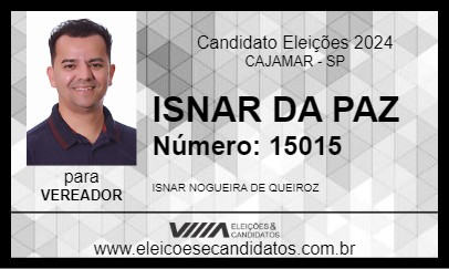 Candidato ISNAR DA PAZ 2024 - CAJAMAR - Eleições