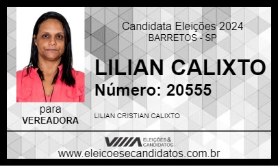 Candidato LILIAN CALIXTO 2024 - BARRETOS - Eleições