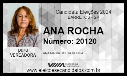 Candidato ANA ROCHA 2024 - BARRETOS - Eleições