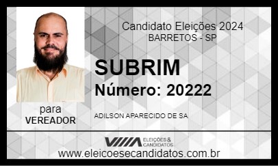 Candidato SUBRIM 2024 - BARRETOS - Eleições