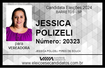 Candidato JESSICA POLIZELI 2024 - BARRETOS - Eleições