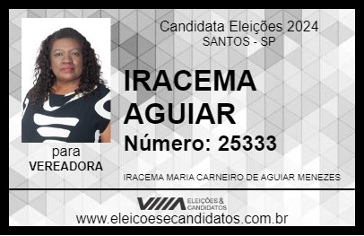 Candidato IRACEMA AGUIAR 2024 - SANTOS - Eleições