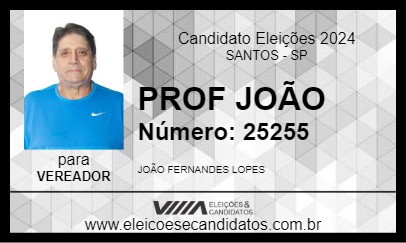 Candidato PROF JOÃO 2024 - SANTOS - Eleições