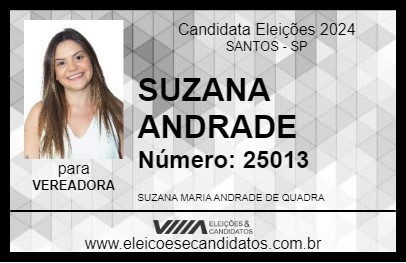 Candidato SUZANA ANDRADE 2024 - SANTOS - Eleições