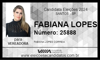 Candidato FABIANA LOPES 2024 - SANTOS - Eleições