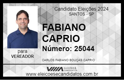 Candidato FABIANO CAPRIO 2024 - SANTOS - Eleições