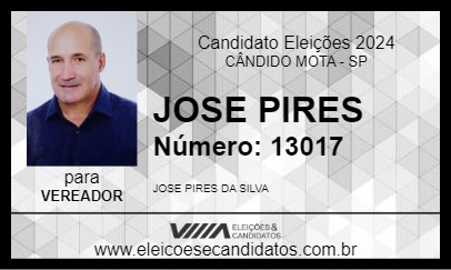 Candidato JOSE PIRES 2024 - CÂNDIDO MOTA - Eleições