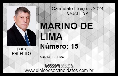 Candidato MARINO DE LIMA 2024 - CAJATI - Eleições