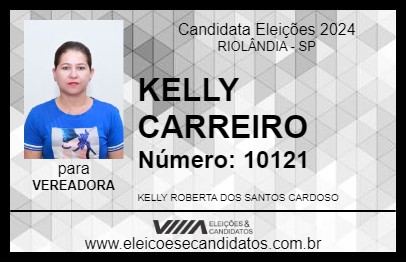 Candidato KELLY CARREIRO 2024 - RIOLÂNDIA - Eleições