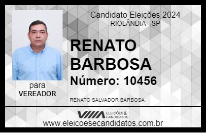 Candidato RENATO BARBOSA 2024 - RIOLÂNDIA - Eleições