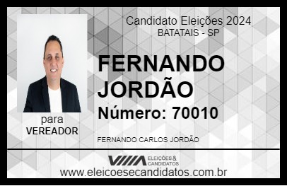 Candidato FERNANDO JORDÃO  2024 - BATATAIS - Eleições