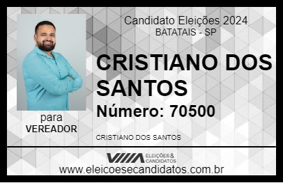 Candidato CRISTIANO DOS SANTOS 2024 - BATATAIS - Eleições