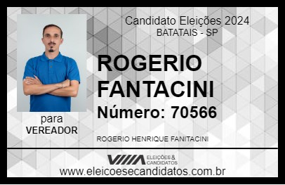 Candidato ROGERIO FANTACINI 2024 - BATATAIS - Eleições