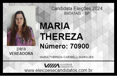 Candidato MARIA THEREZA 2024 - BATATAIS - Eleições