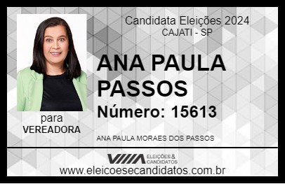 Candidato ANA PAULA PASSOS 2024 - CAJATI - Eleições