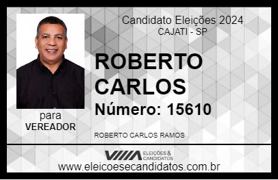 Candidato ROBERTO CARLOS 2024 - CAJATI - Eleições