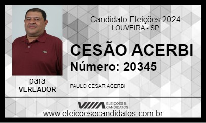 Candidato CESÃO ACERBI 2024 - LOUVEIRA - Eleições