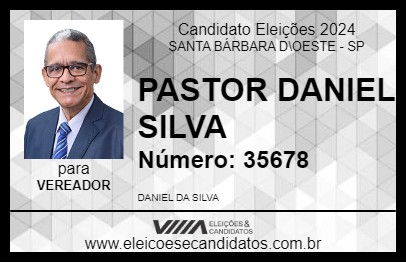 Candidato PASTOR DANIEL 2024 - SANTA BÁRBARA D\OESTE - Eleições