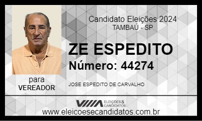 Candidato ZE ESPEDITO 2024 - TAMBAÚ - Eleições