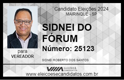 Candidato SIDNEI 2024 - MAIRINQUE - Eleições