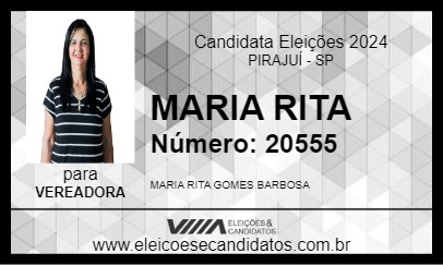 Candidato MARIA RITA 2024 - PIRAJUÍ - Eleições