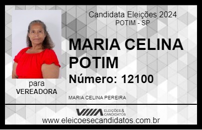 Candidato MARIA CELINA POTIM 2024 - POTIM - Eleições