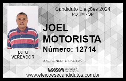 Candidato JOEL MOTORISTA  2024 - POTIM - Eleições