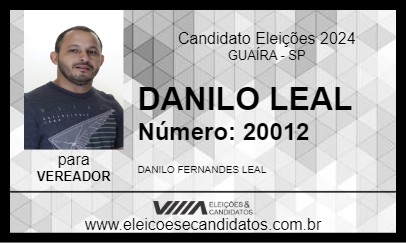 Candidato DANILO LEAL 2024 - GUAÍRA - Eleições