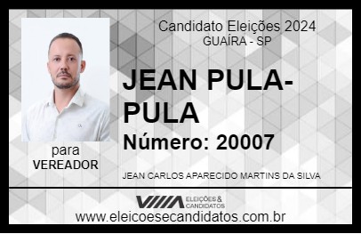 Candidato JEAN PULA-PULA 2024 - GUAÍRA - Eleições