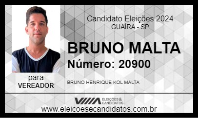 Candidato BRUNO MALTA 2024 - GUAÍRA - Eleições