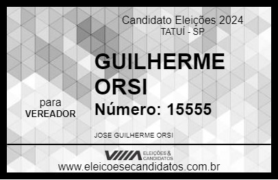 Candidato GUILHERME ORSI 2024 - TATUÍ - Eleições