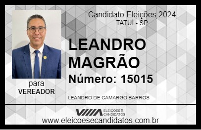 Candidato LEANDRO MAGRÃO 2024 - TATUÍ - Eleições