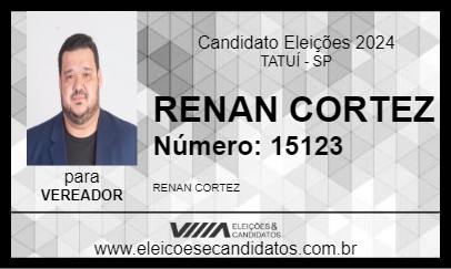 Candidato RENAN CORTEZ 2024 - TATUÍ - Eleições