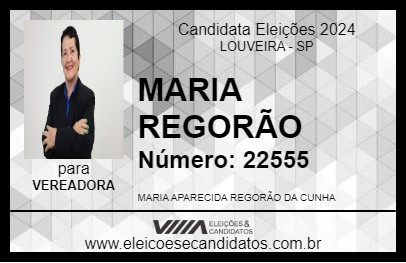 Candidato MARIA REGORÃO 2024 - LOUVEIRA - Eleições