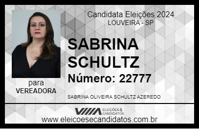 Candidato SABRINA SCHULTZ 2024 - LOUVEIRA - Eleições