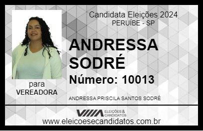 Candidato ANDRESSA SODRÉ 2024 - PERUÍBE - Eleições