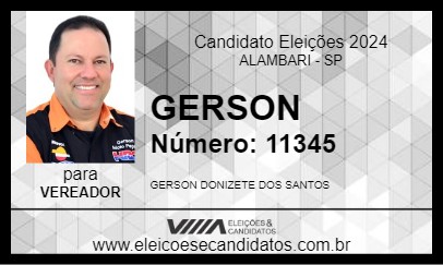 Candidato GERSON 2024 - ALAMBARI - Eleições