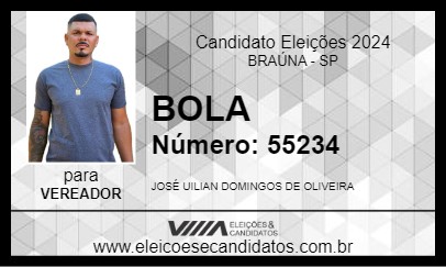 Candidato BOLA 2024 - BRAÚNA - Eleições