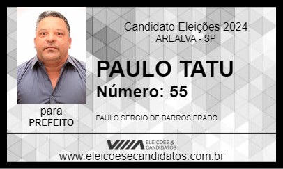 Candidato PAULO TATU 2024 - AREALVA - Eleições