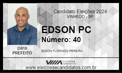 Candidato EDSON PC 2024 - VINHEDO - Eleições