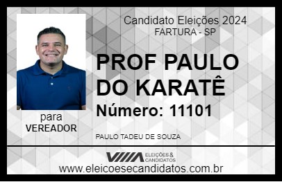 Candidato PROF PAULO DO KARATÊ 2024 - FARTURA - Eleições