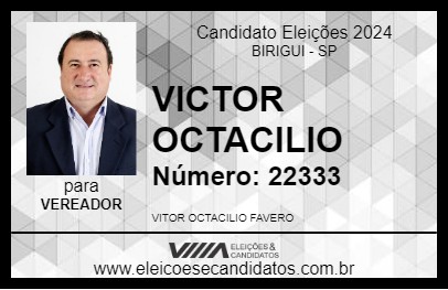 Candidato VITOR OCTACILIO 2024 - BIRIGUI - Eleições