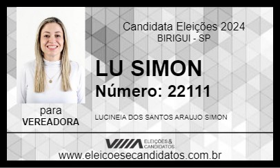 Candidato LU SIMON 2024 - BIRIGUI - Eleições