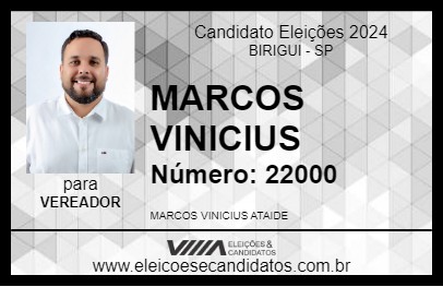 Candidato MARCOS VINICIUS 2024 - BIRIGUI - Eleições