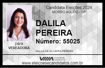 Candidato DALILA PEREIRA 2024 - MORRO AGUDO - Eleições