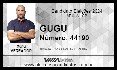 Candidato GUGU 2024 - ARUJÁ - Eleições