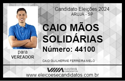 Candidato CAIO MÃOS SOLIDÁRIAS 2024 - ARUJÁ - Eleições