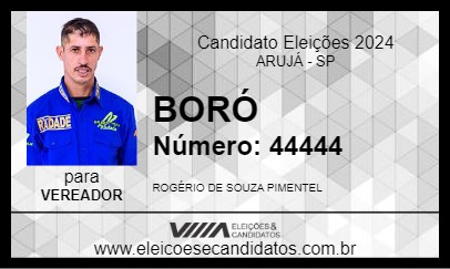 Candidato BORÓ 2024 - ARUJÁ - Eleições