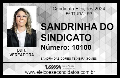 Candidato SANDRINHA DO SINDICATO 2024 - FARTURA - Eleições